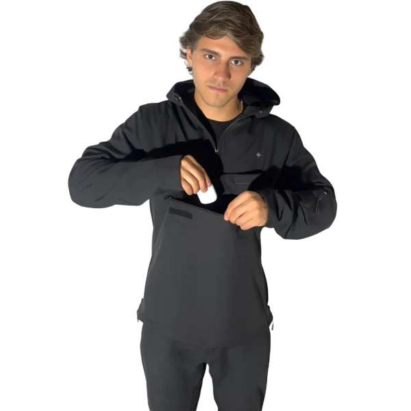 Anorak Vortrek Shelltrek Adventure Color Negro - Imagen 2