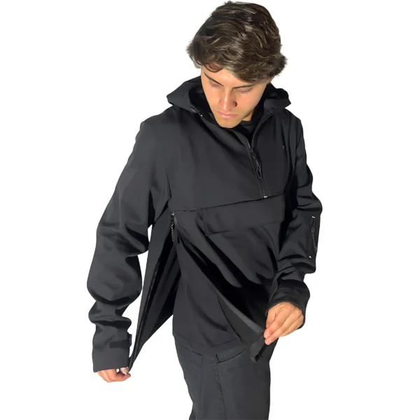 Anorak Vortrek Shelltrek Adventure Color Negro - Imagen 3