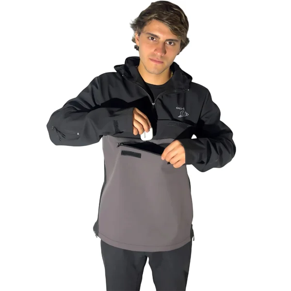 Anorak Vortrek Shelltrek Snow Color Negro - Imagen 2