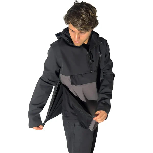 Anorak Vortrek Shelltrek Snow Color Negro - Imagen 3