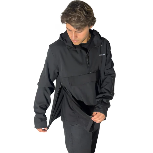 Anorak Vortrek Shelltrek Urban Color Negro - Imagen 3