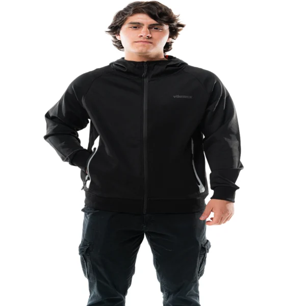 Campera deportiva Vortrek Hombre con capucha color Negro 29117427 - Imagen 6