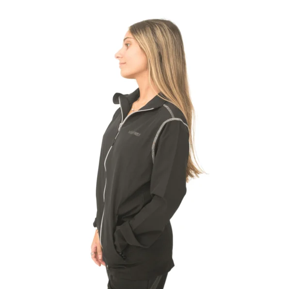 Campera deportiva Vortrek Mujer CHARVIN color Negro-Gris - Imagen 2