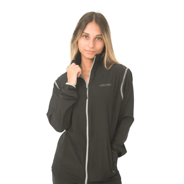 Campera deportiva Vortrek Mujer CHARVIN color Negro-Gris - Imagen 3