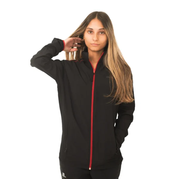 Campera deportiva Vortrek Mujer CHARVIN color Negro-Rojo - Imagen 6