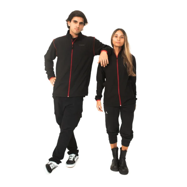 Campera deportiva Vortrek Mujer CHARVIN color Negro-Rojo - Imagen 4