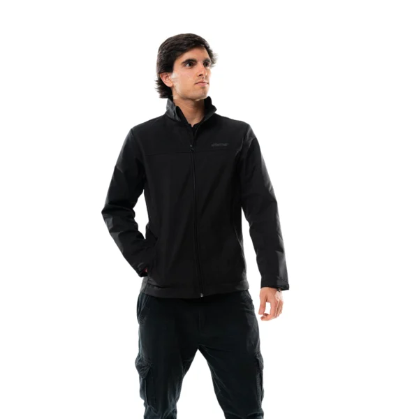 Campera VORTREK CASCADE softshell liviano hombre color negro - Imagen 2