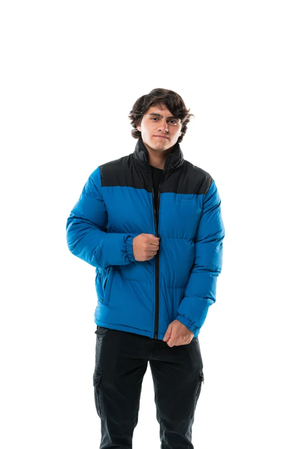 Campera Vortrek Hombre Puffer dos colores Negro-Azul 21117610 - Imagen 3