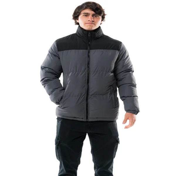 Campera Vortrek Hombre Puffer dos colores Negro-Gris 21117610 - Imagen 6