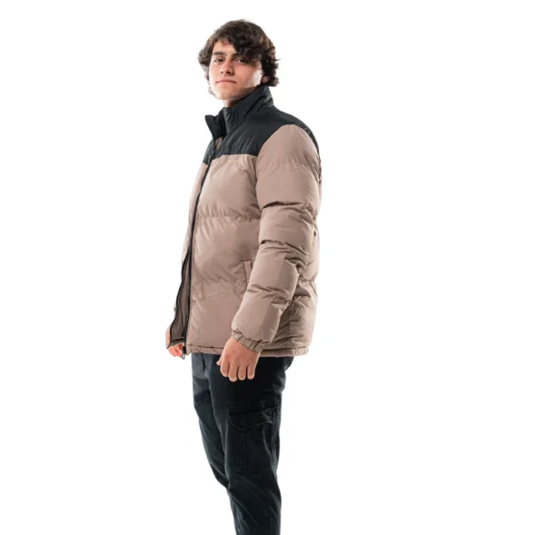 Campera Vortrek Hombre Puffer dos colores Negro-Marron claro 21117610 - Imagen 4