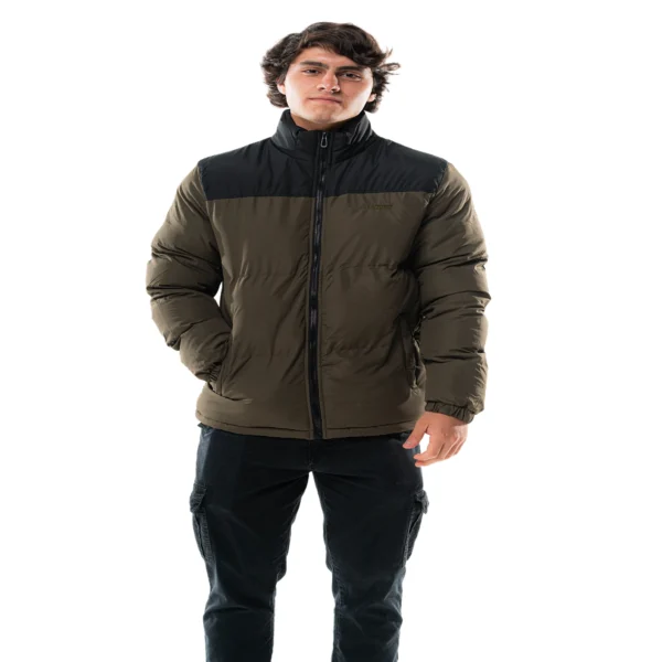 Campera Vortrek Hombre Puffer dos colores Negro-Verde militar 21117610 - Imagen 6