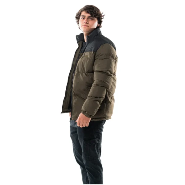 Campera Vortrek Hombre Puffer dos colores Negro-Verde militar 21117610 - Imagen 4