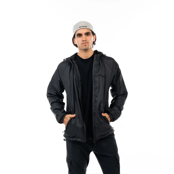 Campera Vortrek hombre rompeviento color negro - Imagen 5