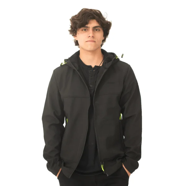 Campera Vortrek Hombre SOFTSHELL 29117224 con Capucha color Negro - Imagen 6