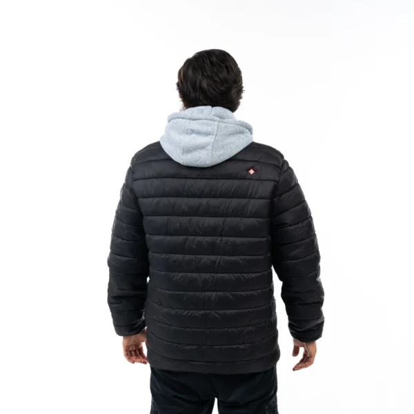 Campera Vortrek hombre uniqlo desmontable capucha friza algodon color negro - Imagen 3