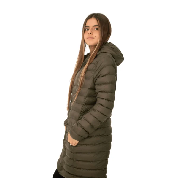 Campera Vortrek Mujer 21217531 Larga con Capucha Poliamida color Verde oscuro - Imagen 2