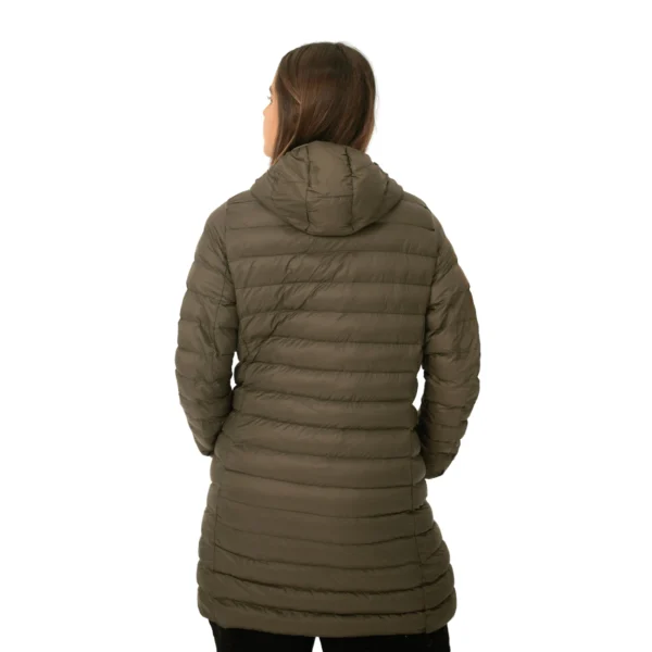 Campera Vortrek Mujer 21217531 Larga con Capucha Poliamida color Verde oscuro - Imagen 5