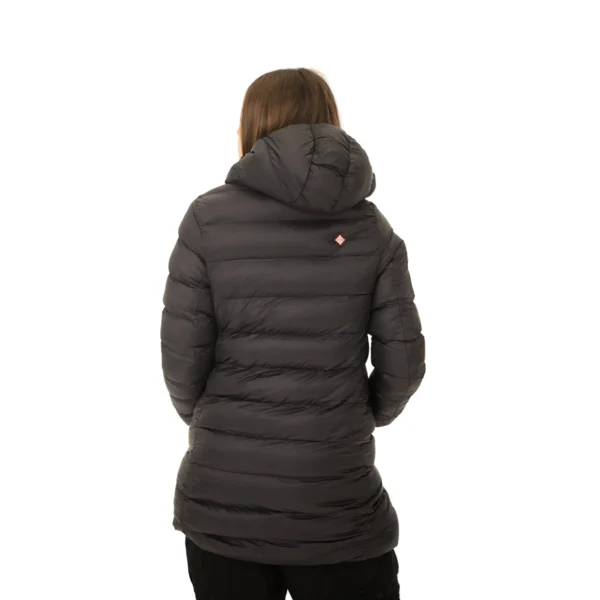 Campera Vortrek Mujer 21217641 Puffer larga Poliamida y corderito color Negro - Imagen 4