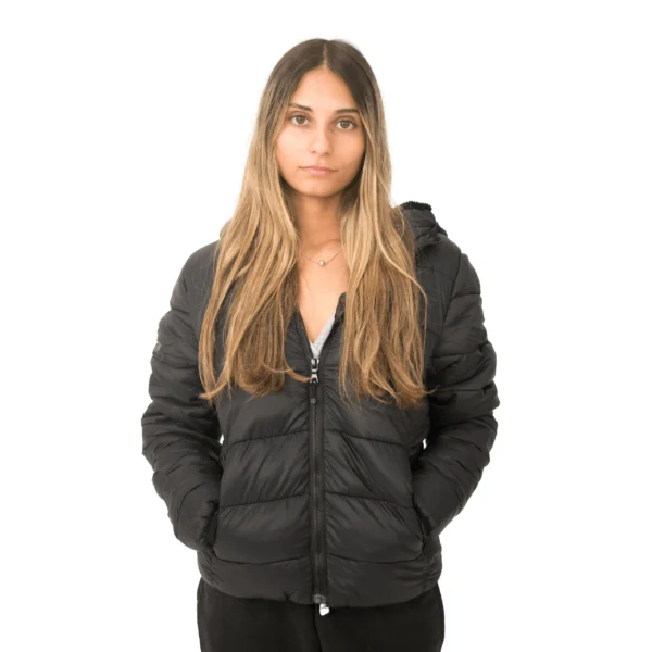 Campera Vortrek Mujer 21217642 Puffer Poliamida y corderito con capucha color Negro - Imagen 5