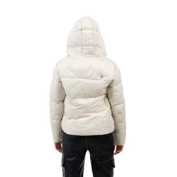 Campera Vortrek Mujer Puffer con Capucha color Blanco Marfil 21217701 - Imagen 5