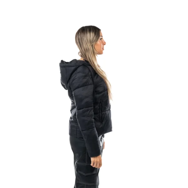 Campera Vortrek Mujer Puffer con Capucha color Negro 21217701 - Imagen 3