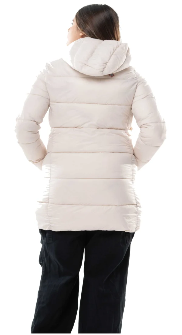 Campera Vortrek Mujer Puffer larga Capucha desmontable color Crema 221217731DDM - Imagen 5