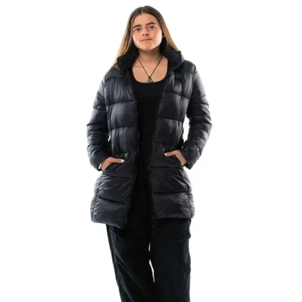 Campera Vortrek Mujer Puffer larga Capucha desmontable color Negro 221217731DDM - Imagen 6