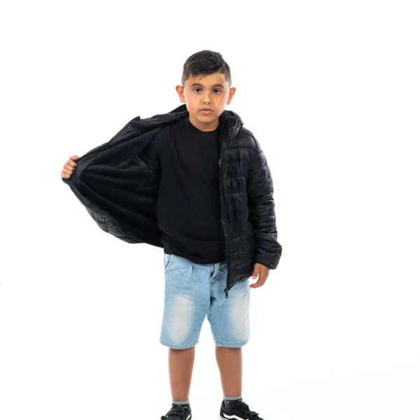 Campera Vortrek Niño/a Poliamida y corderito con Capucha color Negro 21417421 - Imagen 5