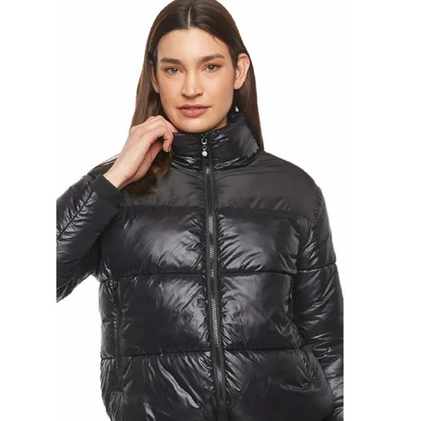 Campera Vortrek Puffer Mujer Negro Brillante - Imagen 5