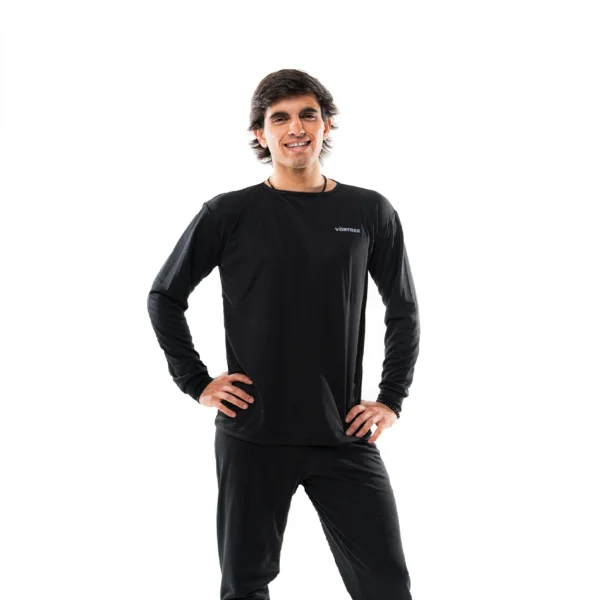 Conjunto termico Vortrek Pantalon+Remera color Negro