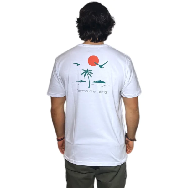 REMERA VORTREK COTTON BLACK BEACH Manga Corta Hombre Color Blanco - Imagen 3