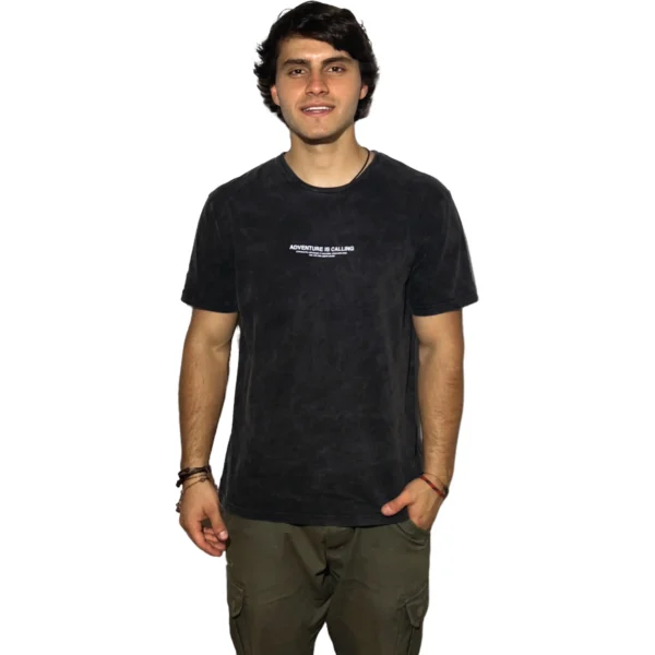 REMERA VORTREK COTTON BLACK CALLING Manga Corta Hombre Color Gris Melange - Imagen 6