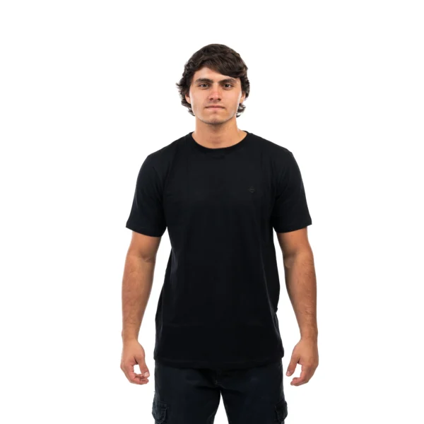 Remera VORTREK COTTON BLACK MINIMAL manga corta hombre color negro - Imagen 6
