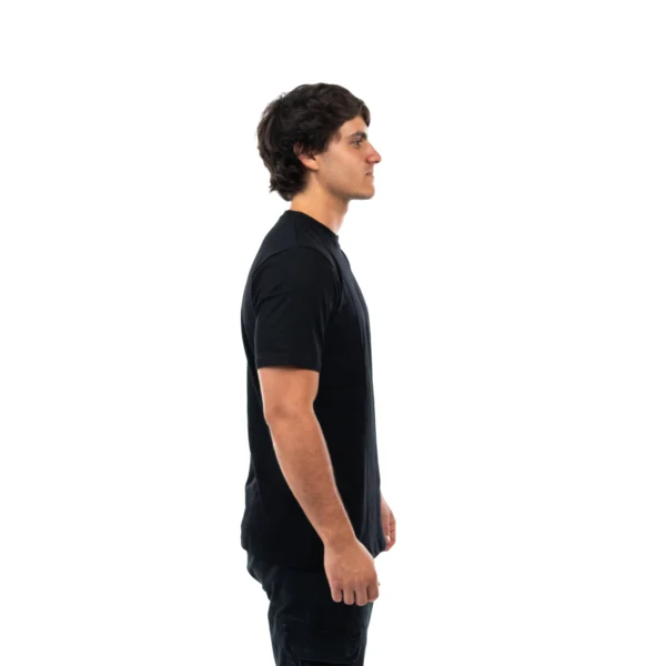 Remera VORTREK COTTON BLACK MINIMAL manga corta hombre color negro - Imagen 3