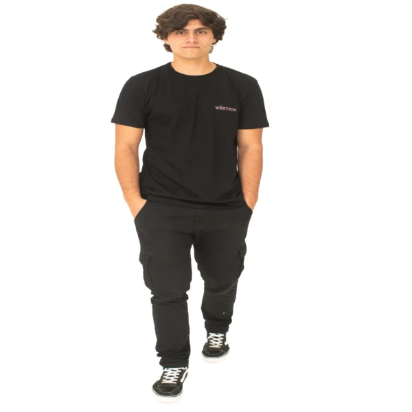 Remera VORTREK COTTON BLACK REISEN manga corta hombre color negro - Imagen 6