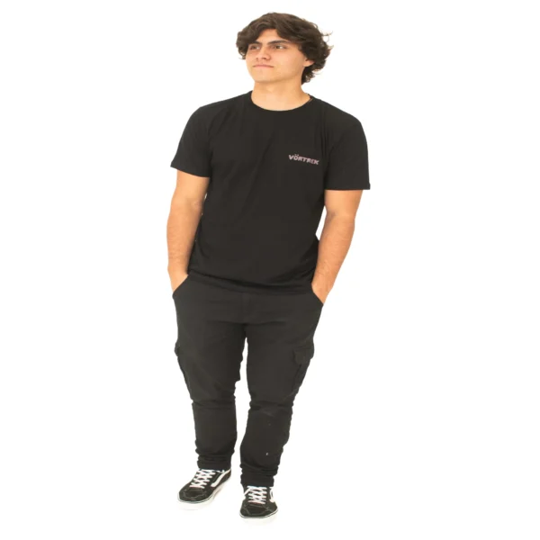 Remera VORTREK COTTON BLACK REISEN manga corta hombre color negro - Imagen 2
