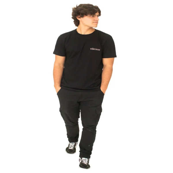 Remera VORTREK COTTON BLACK REISEN manga corta hombre color negro - Imagen 3