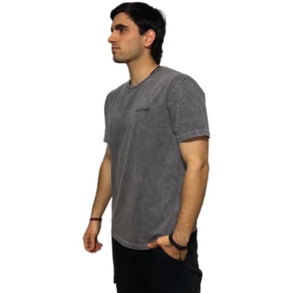 REMERA VORTREK COTTON BLACK SWISS Manga Corta Hombre Color Gris - Imagen 2