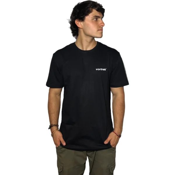 REMERA VORTREK COTTON BLACK SWISS Manga Corta Hombre Color Negro - Imagen 5