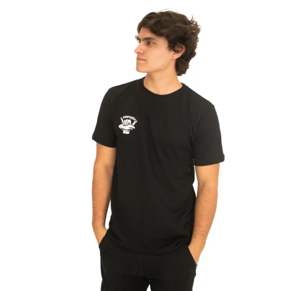 Remera VORTREK COTTON BLACK WILD AND FREE m/c hombre color negro - Imagen 3