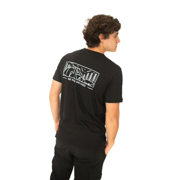Remera VORTREK COTTON BLACK WILD AND FREE m/c hombre color negro - Imagen 5