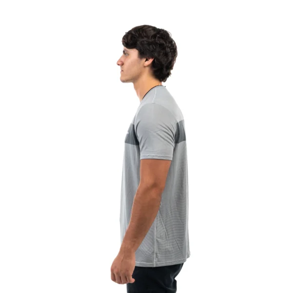 Remera VORTREK STRIPE manga corta color gris - Imagen 2