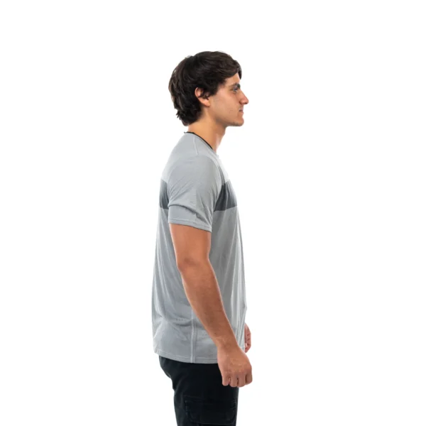 Remera VORTREK STRIPE manga corta color gris - Imagen 3