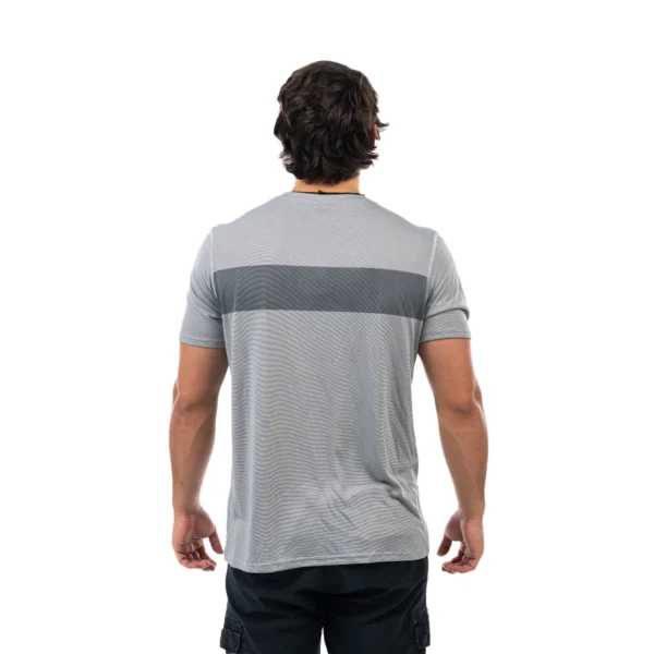 Remera VORTREK STRIPE manga corta color gris - Imagen 5
