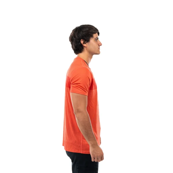 Remera VORTREK STRIPE manga corta color rojo coral - Imagen 3