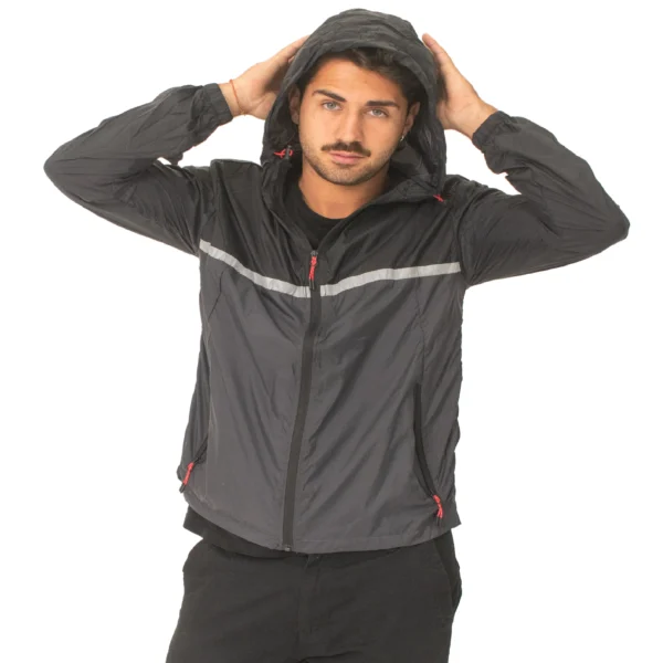 Rompevientos Vortrek Hombre 20116006 Reflectivo bolsillo con cierre color Negro