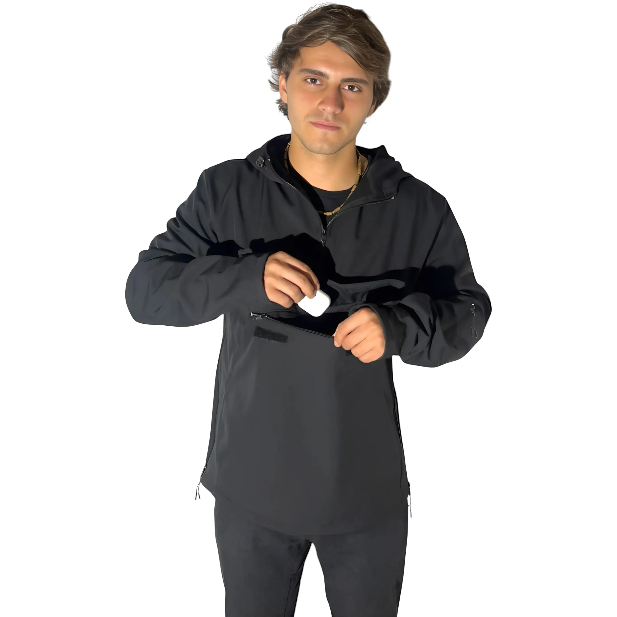 Anorak Vortrek Shelltrek Waves Color Negro - Imagen 2