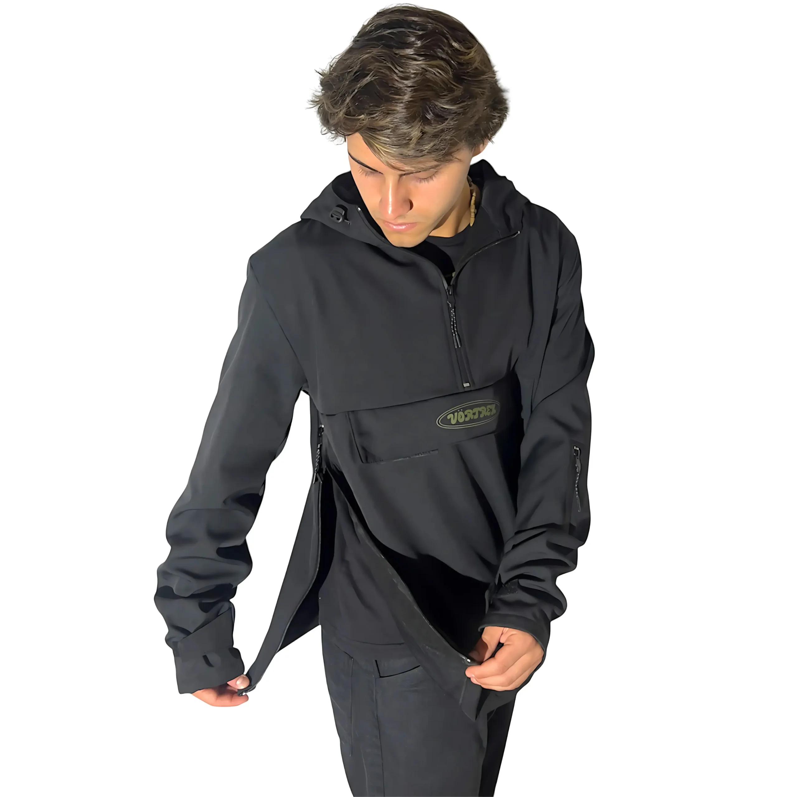 Anorak Vortrek Shelltrek Waves Color Negro - Imagen 3