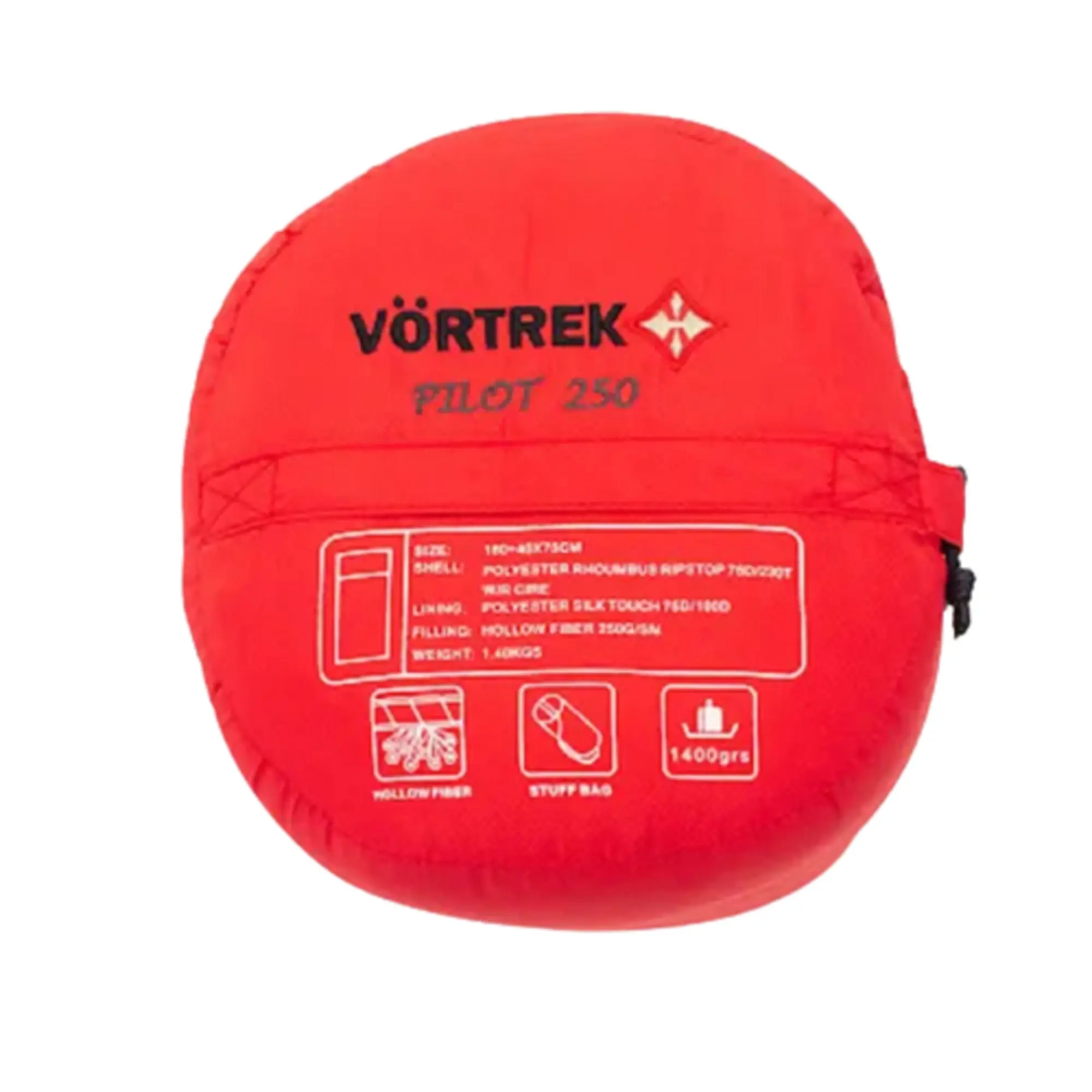 Bolsa de dormir Vortrek PILOT 250 color Rojo 5 grados - Imagen 2