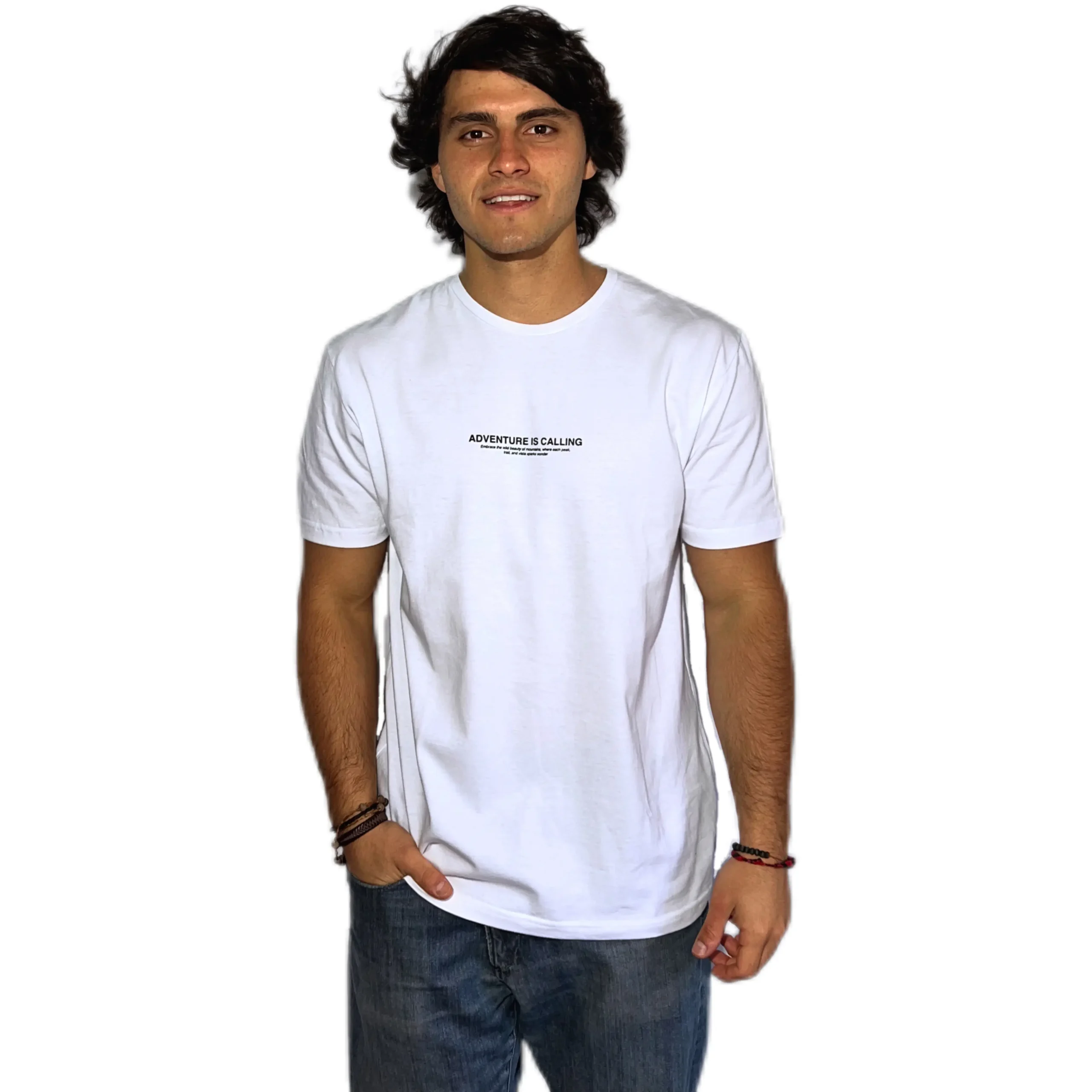 REMERA VORTREK COTTON BLACK CALLING Manga Corta Hombre Color Blanco